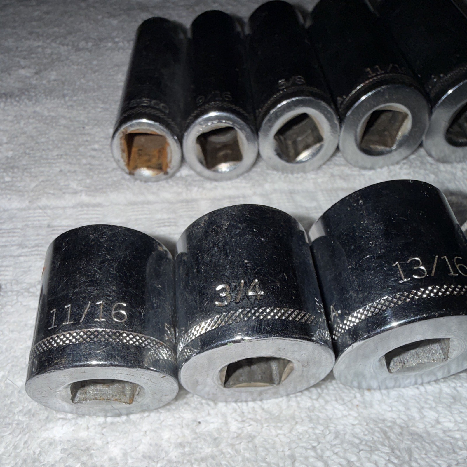 Easco 3/8″ Drive SAE 12pt Sockets – Made In USA – 14 pieces