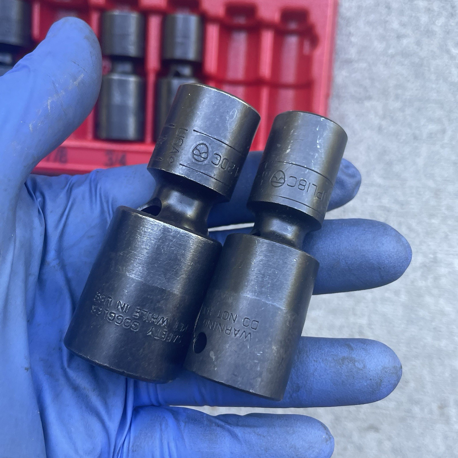 Snap On 1/2″ Drive Wobble Sockets SAE 9/16 to 1 1/8 Inch Set 3071PLY–Missing 1