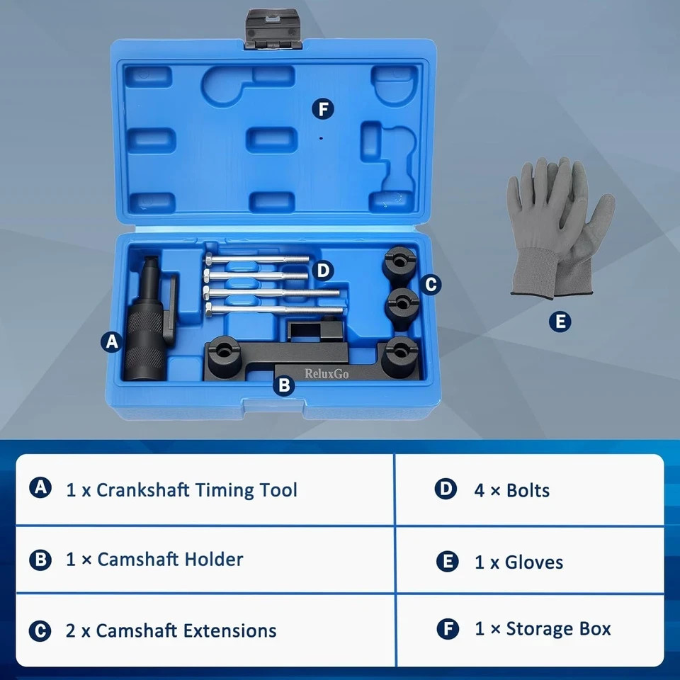 Camshaft & Crankshaft Timing Locking Tool Kit Compatible w Volvo S40 S60 XC90 V7