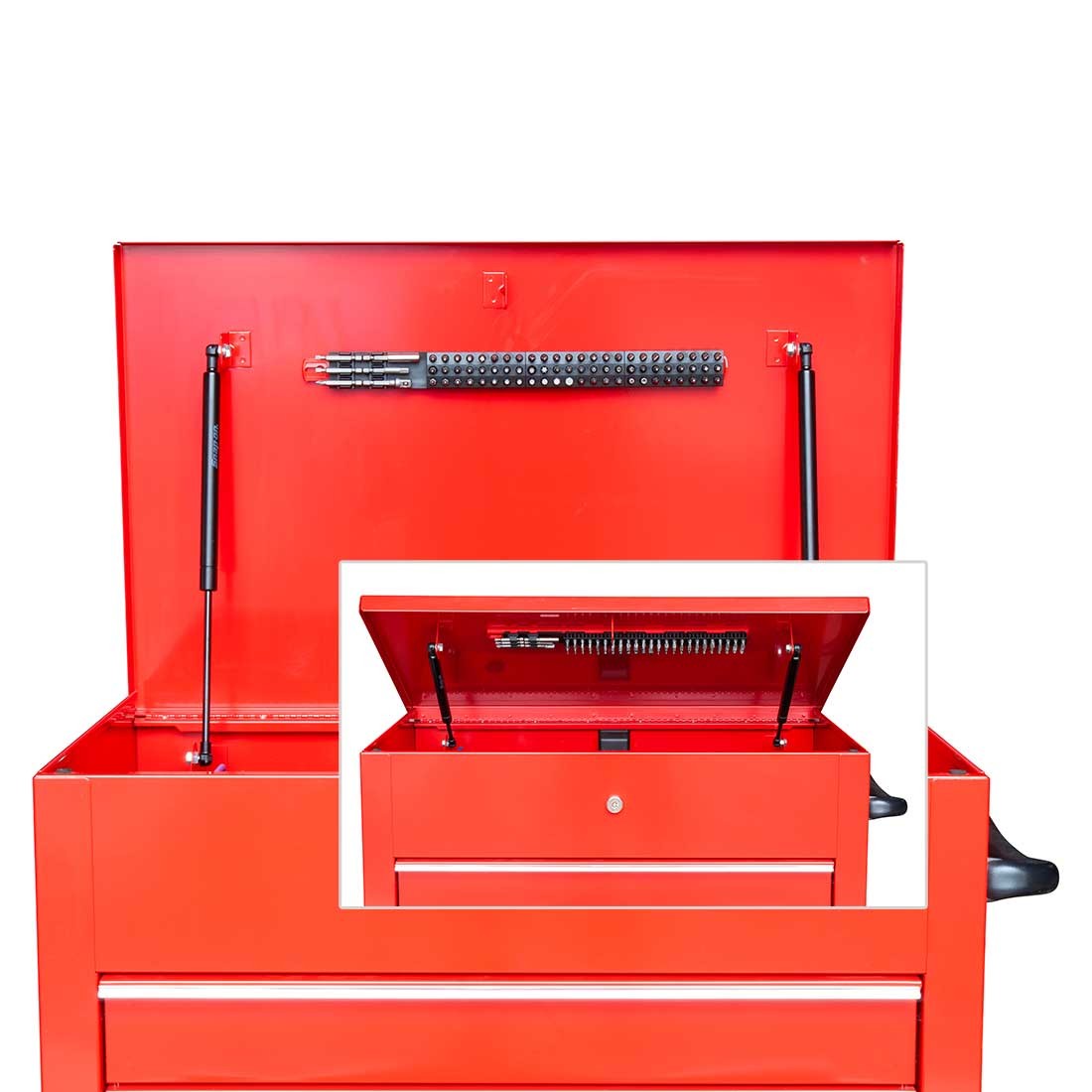 Ernst 5734 96 Tool Magnetic Bit Organizer Bar – Red/Black
