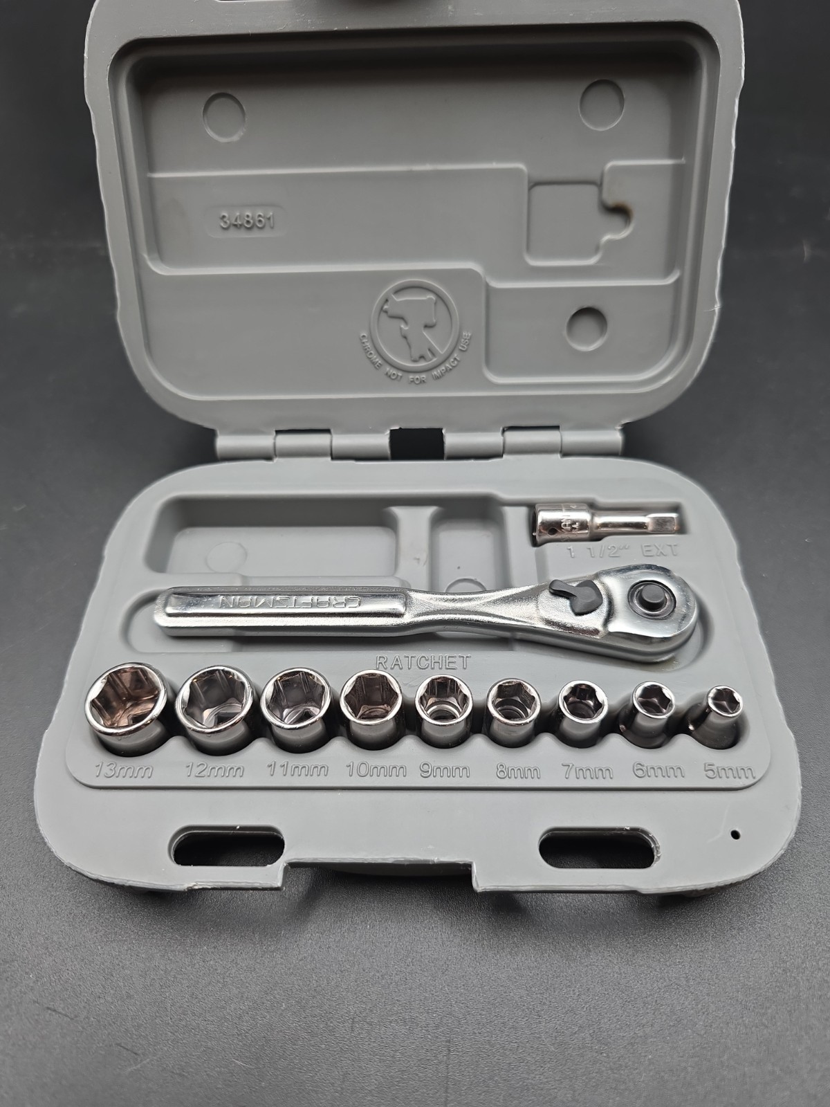 Lot Of 3 Complete Craftsman Socket Wrench Sets #34861 #34860 & #34860