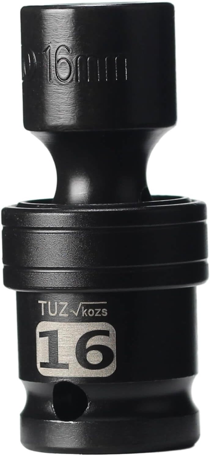 1/2″ Universal Joint Socket, 16mm, 6 Point, Chrome Molybdenum Steel