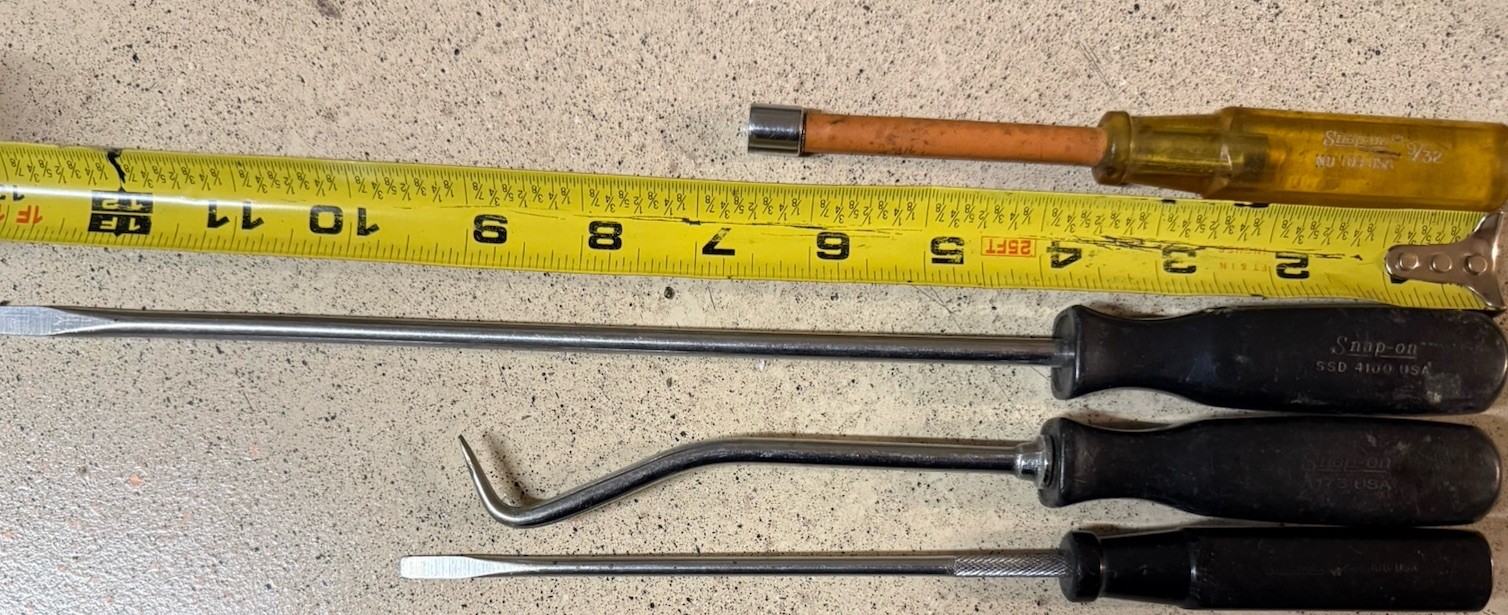 4 Vtg Snap on Hand Tool Lot Incl_1-Ssd4100, 1-ssde66b, 1- ND109, And 1- A173