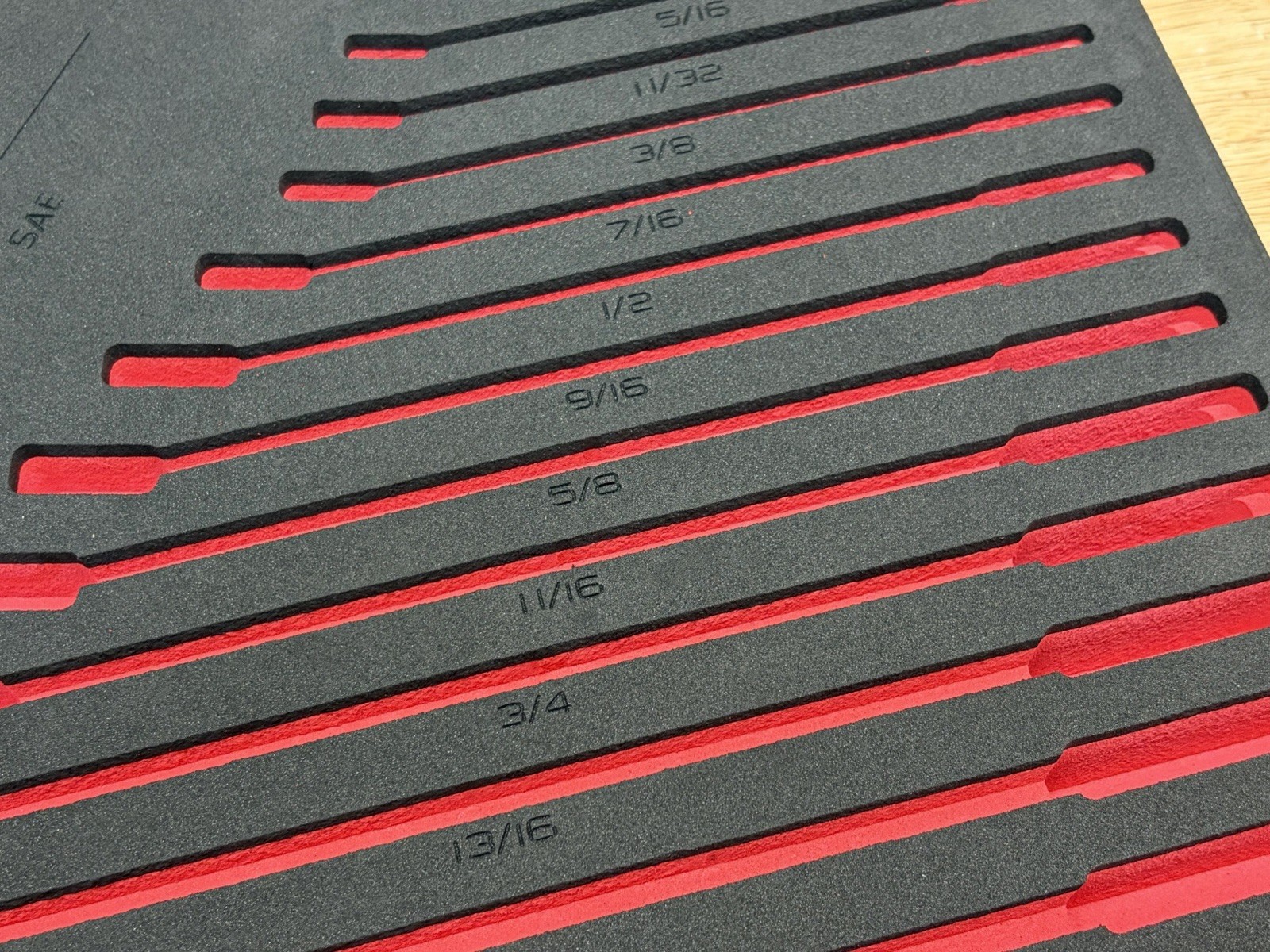 Snap-on RED Flank Dr Plus FOAM TRAY 38pc SAE Metric Combo Wrench Set FMWR13B