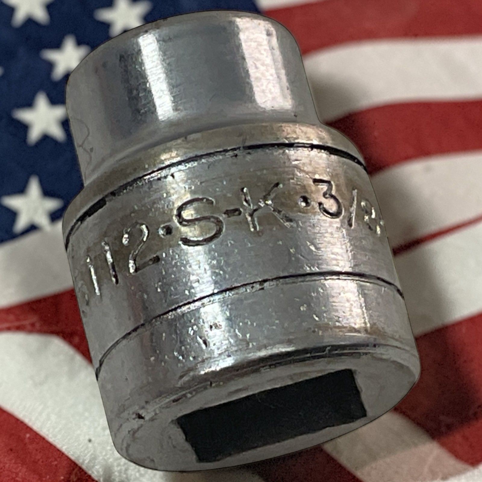 S-K Tools Standard Socket 45112 3/8″ Dr 3/8″ 6 Pt USA As Pictured Professional