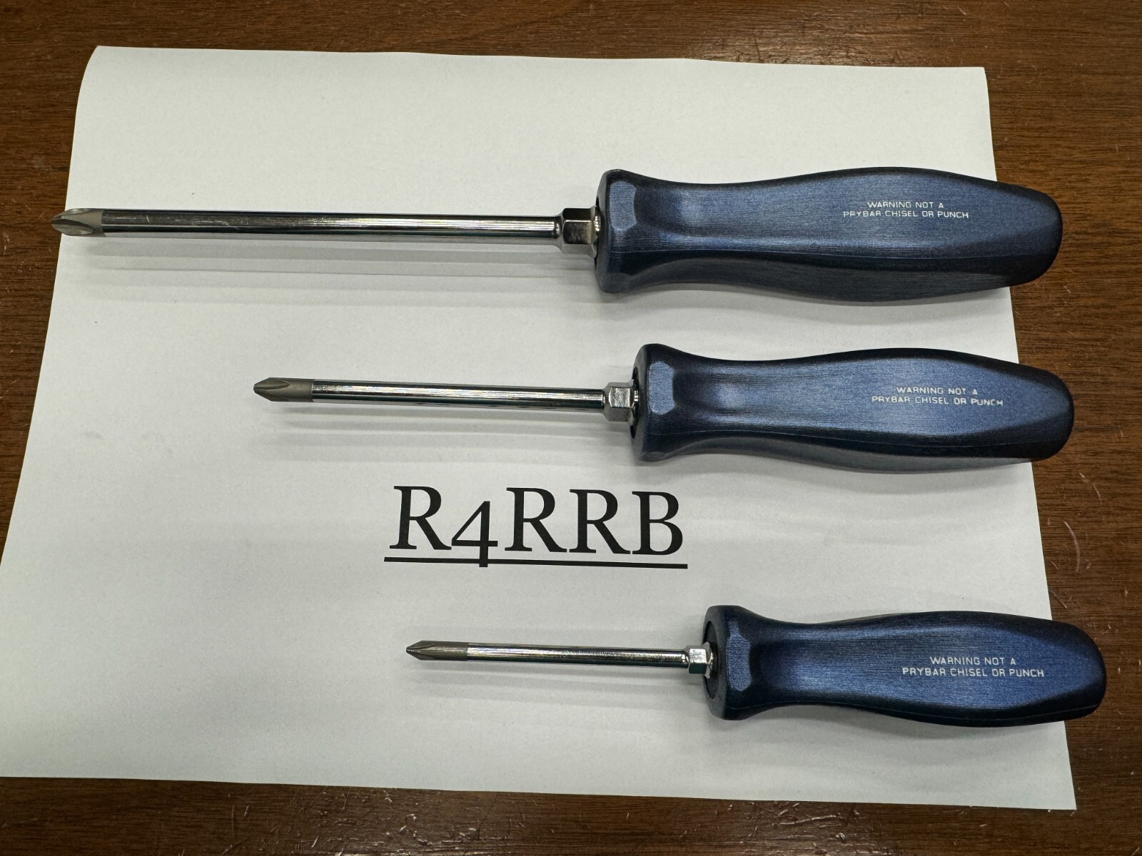 Snap-on Tools USA NEW 3pc POWER BLUE GRIP PHILLIPS P1 P2 P3 Screwdriver Lot Set