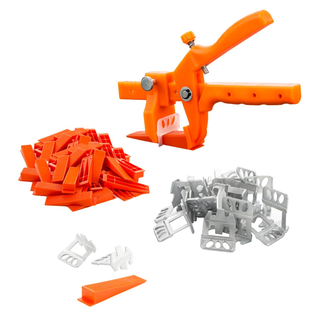 1500x Tabs 1.5mm + 400x Wedges + Pliers Set 1901-piece Leveling System Tiles