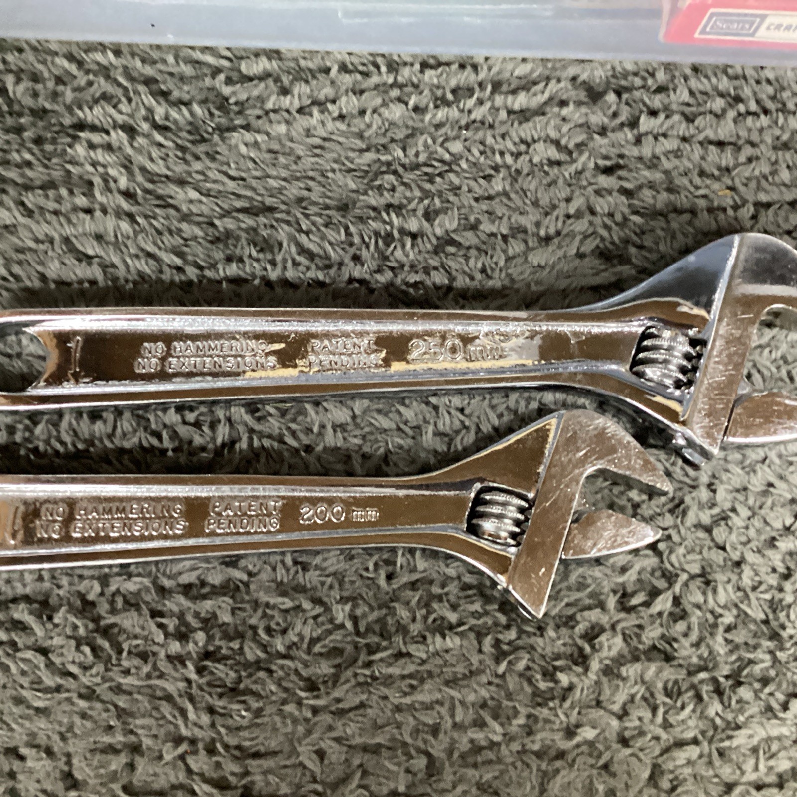 Snap On Underline Logo Adjustable Wrench Set AD8 and AD10 Two Pieces 8” , 10”