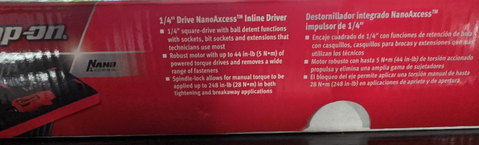 Snap On Tools CTNN13KF Nano/Axcess Tool Kit Red Foam New 1/4drive 2pc