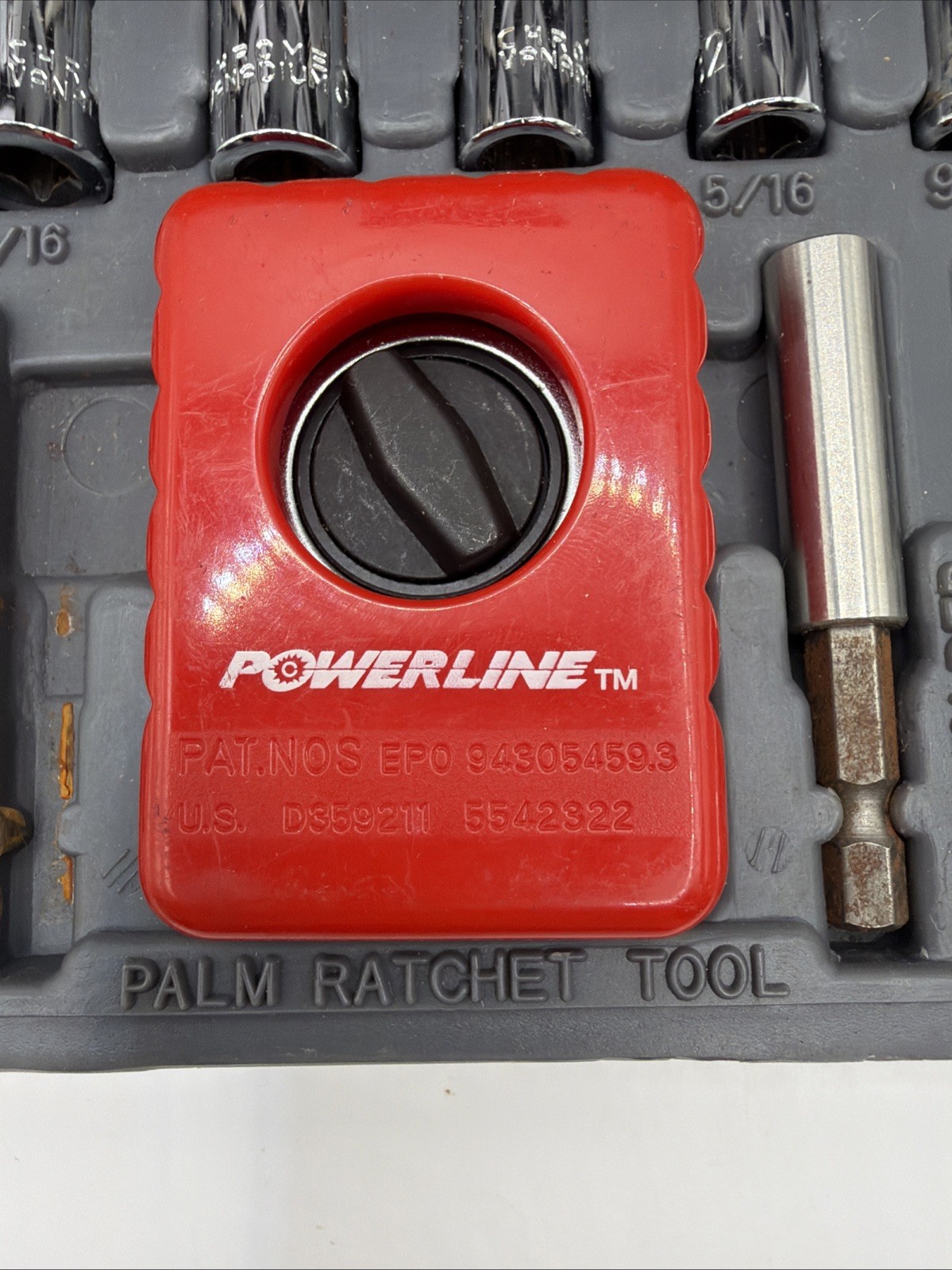Vintage Powerline /JH Williams (Snap-On) Tools 1/4″ Drive Palm Ratchet With Box