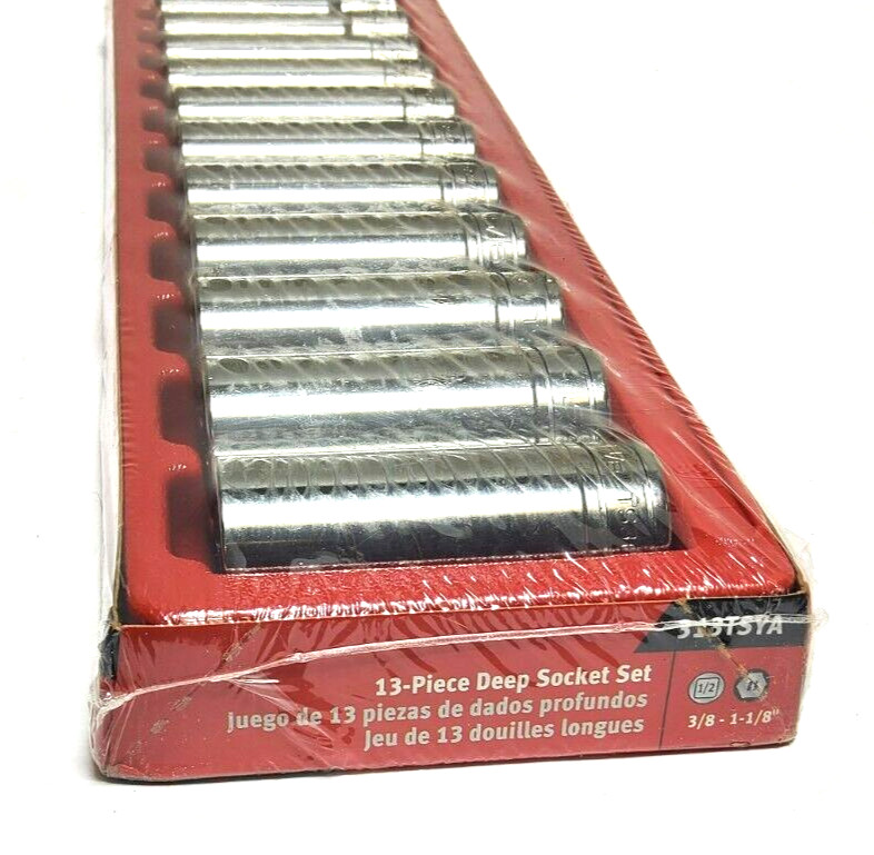 New Snap-on™ 1/2″ drive 6-point DEEP socket SET 3/8″ thru 1 1/8″ 313TSYA Unused