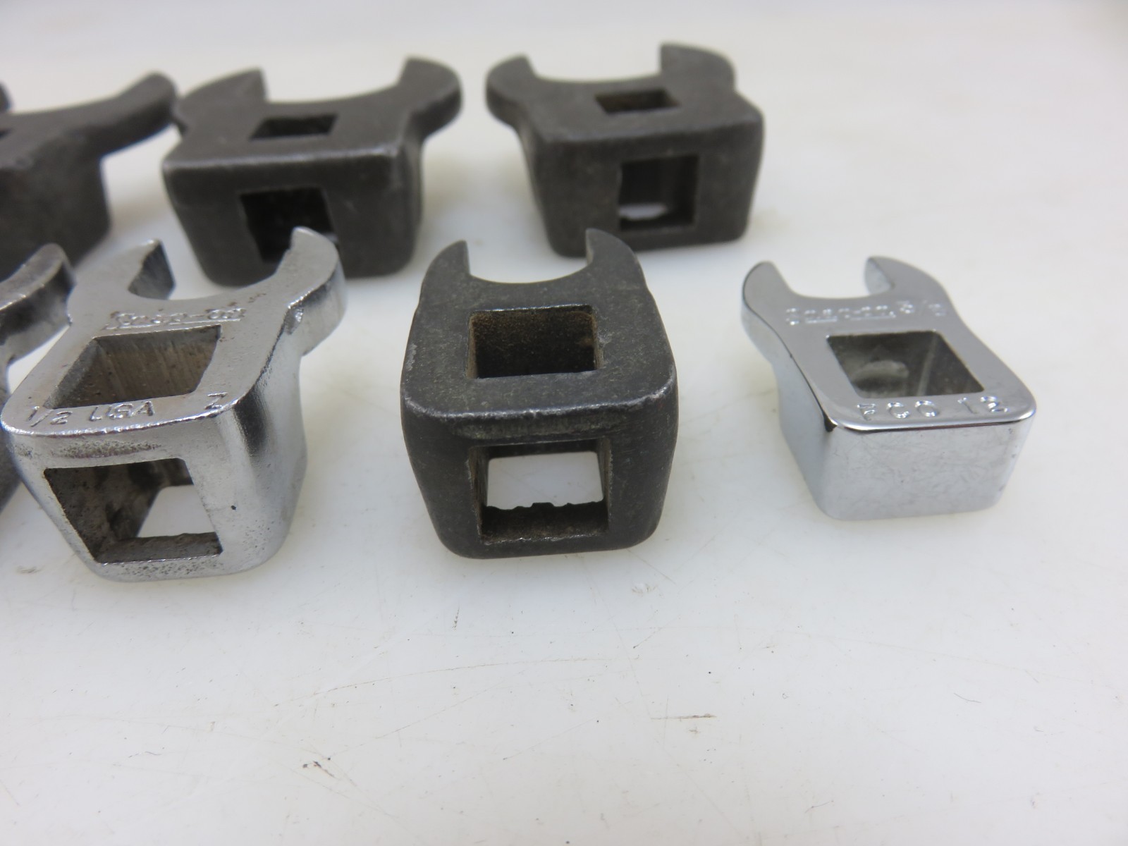 Snap-On Mixed Set Crowfoot Wrench Set 12pc Set 3/8″Dr. 3/8″-1-1/8″ Vintage USA