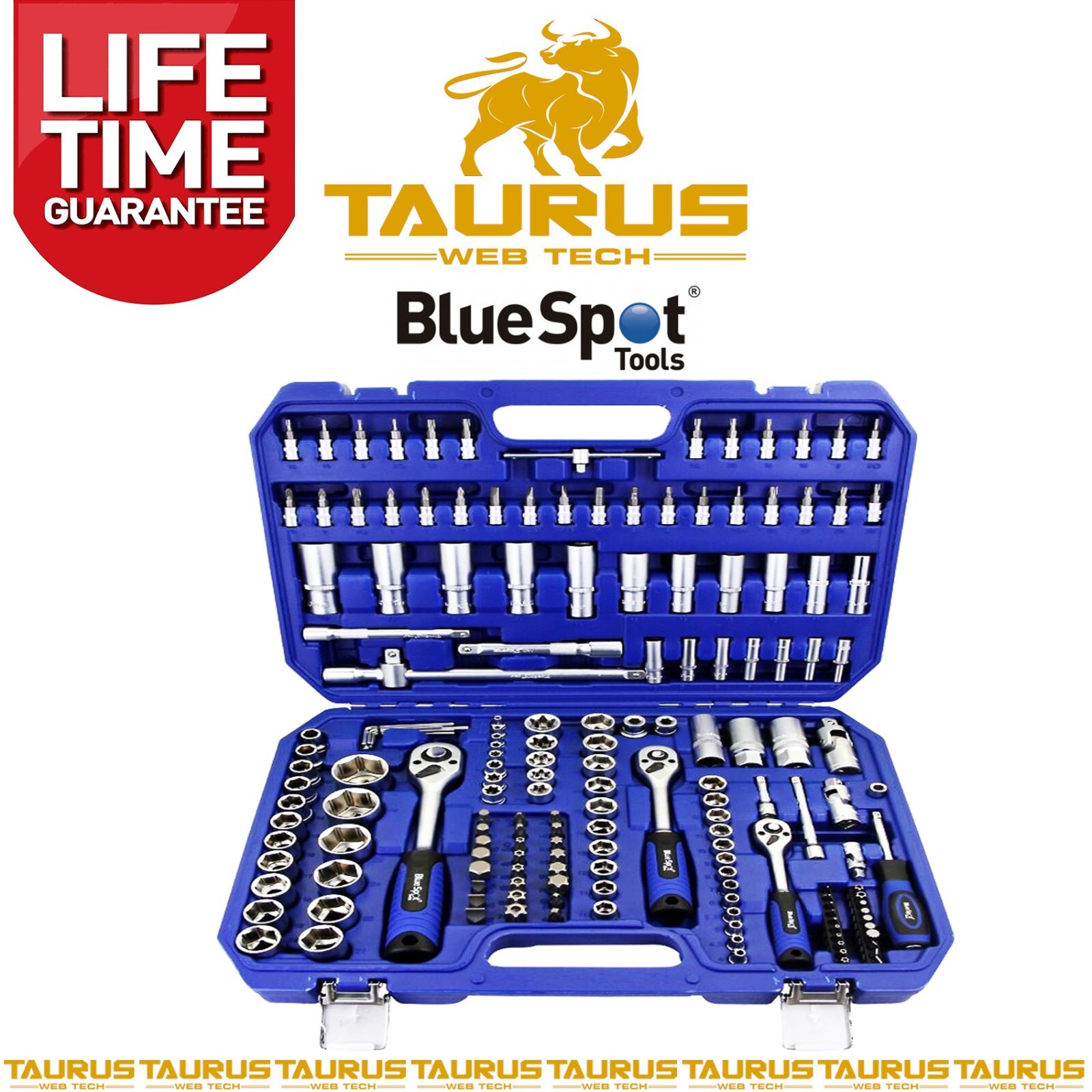 171 x BlueSpot METRIC SOCKET SET (1/4″ 4-14MM) (3/8″ 10-19MM) (1/2″ 10-32MM) UK