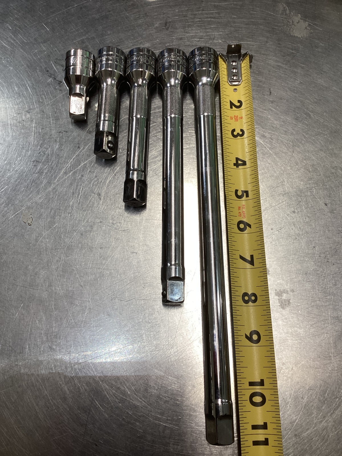Set of 6 Pcs Snap-on Tools 3/8″ Drive Friction Ball Extension Set Chrome Finish