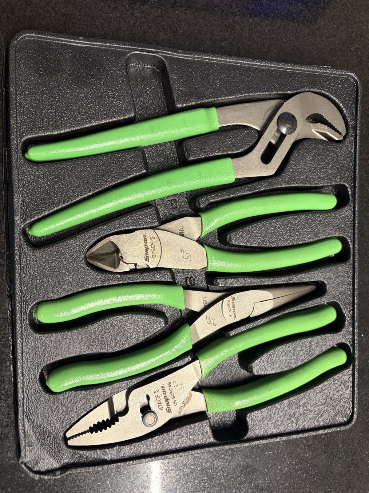 Snap On 4 pc Pliers/Cutters Set PL400BG