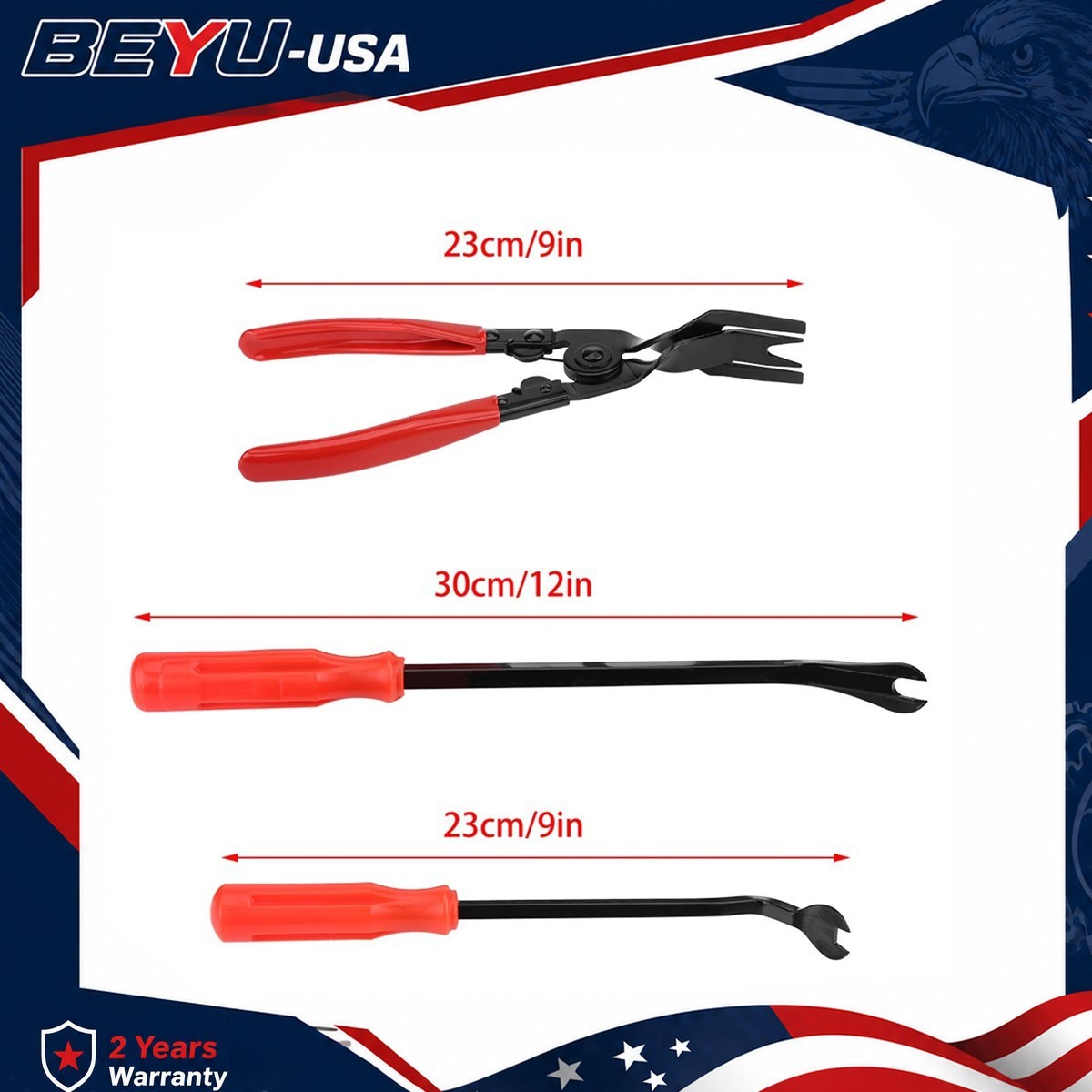 3 Pcs Auto Clip Pliers Set And Fastener Removercar Trim Rivet Removal Pry Tool