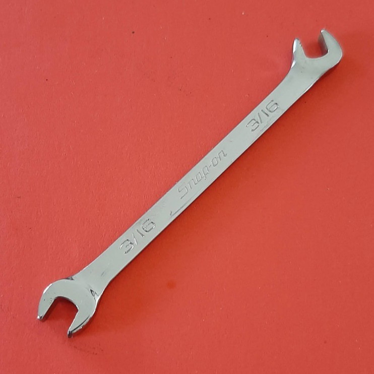 Snap-on Tools 3/16″ 15°/60° Offset Open-End Ignition Wrench DS1212A ENGRAVED