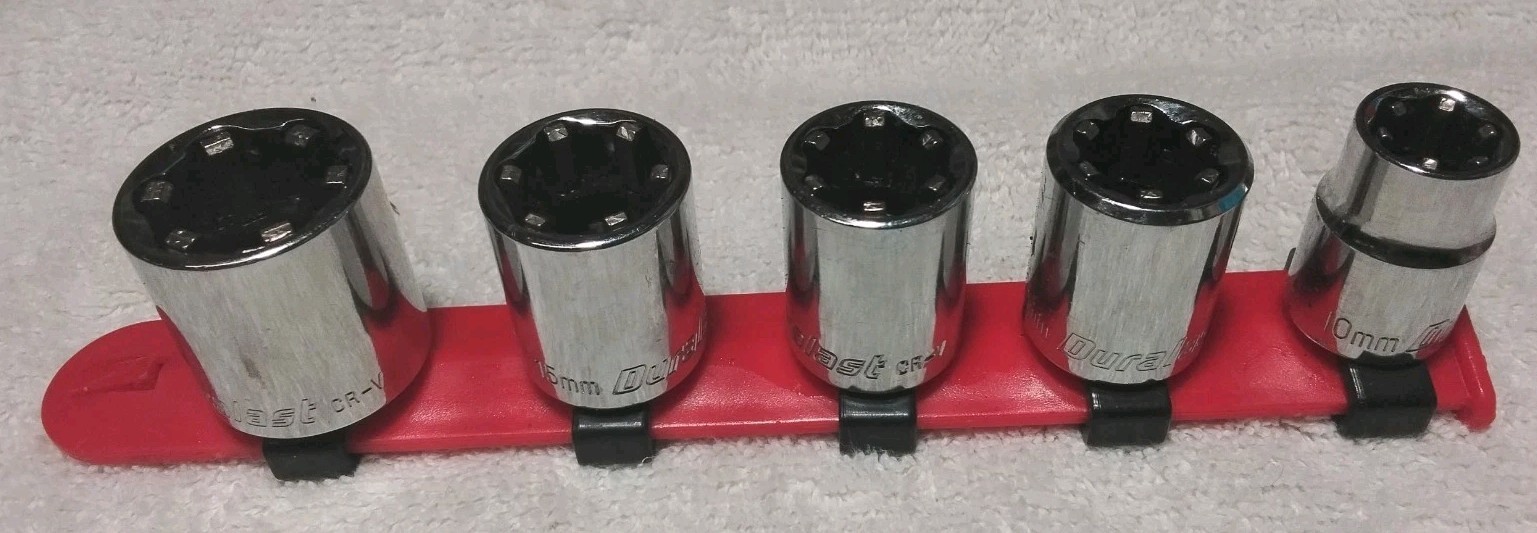 5PC DURALAST 3/8″ DRIVE METRIC 10-12-13-15-17 Mm GRIP-TITE EXTRACTOR SET ON A…