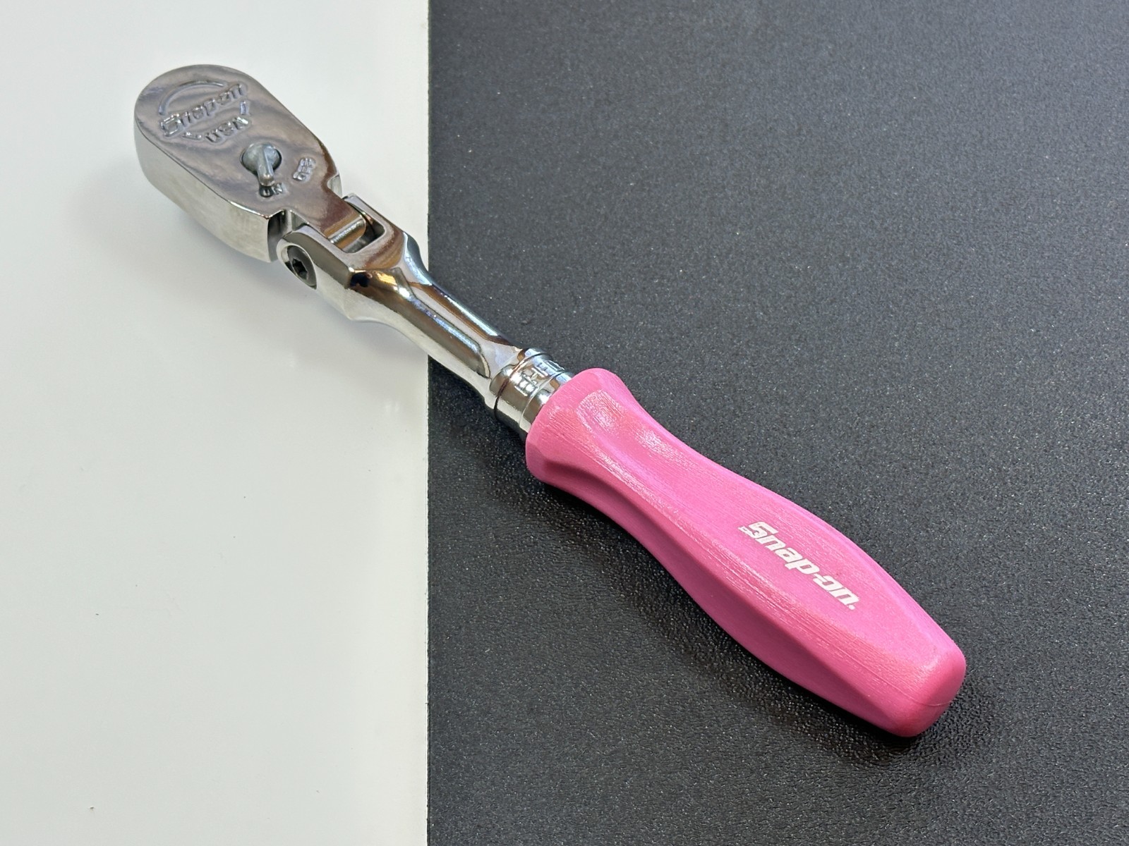 Snap-on Tools USA NEW 3/8 Drive RARE Pearl Pink HARD Grip Flex Ratchet FHFD80APP