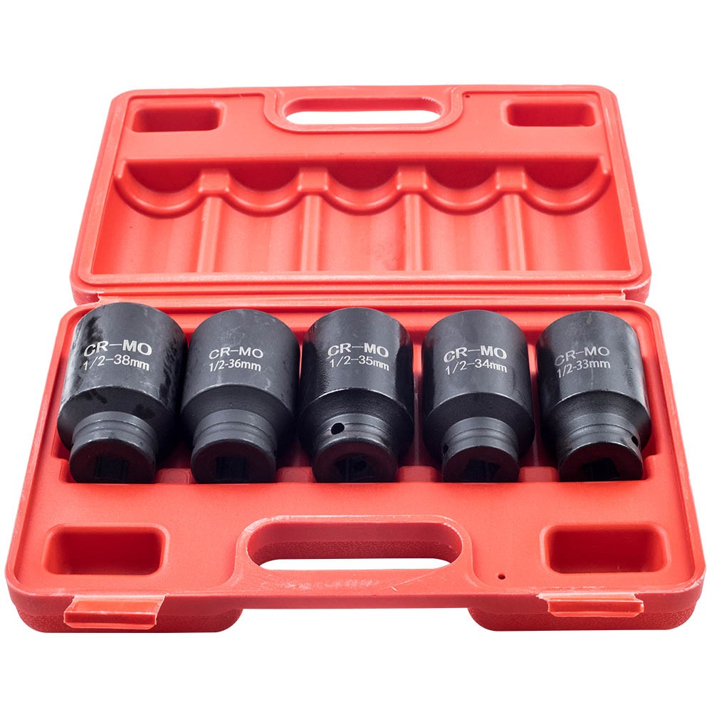 Deep Impact Socket Kit 1/2″ Drive Metric Axle Hub Nut Socket 29mm/33-38mm Set