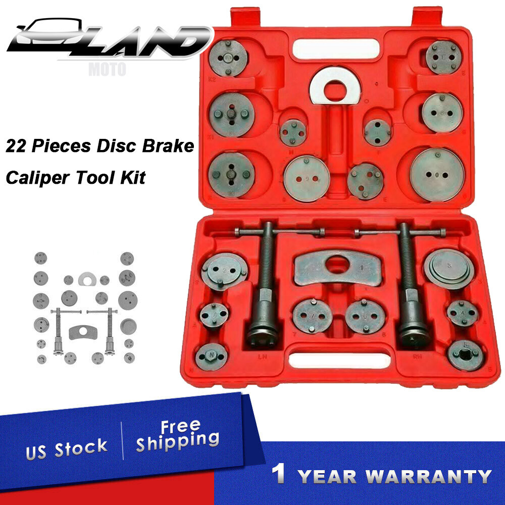 Set(22) Universal Disc Brake Caliper Car Piston Wind Back Rewind Hand Tools Kit