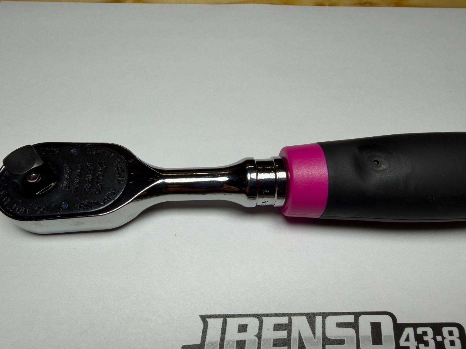 Snap-on Tools NEW ELECTRIC PINK 3/8″ Drive Soft Grip Fixed Head Ratchet FH100EP