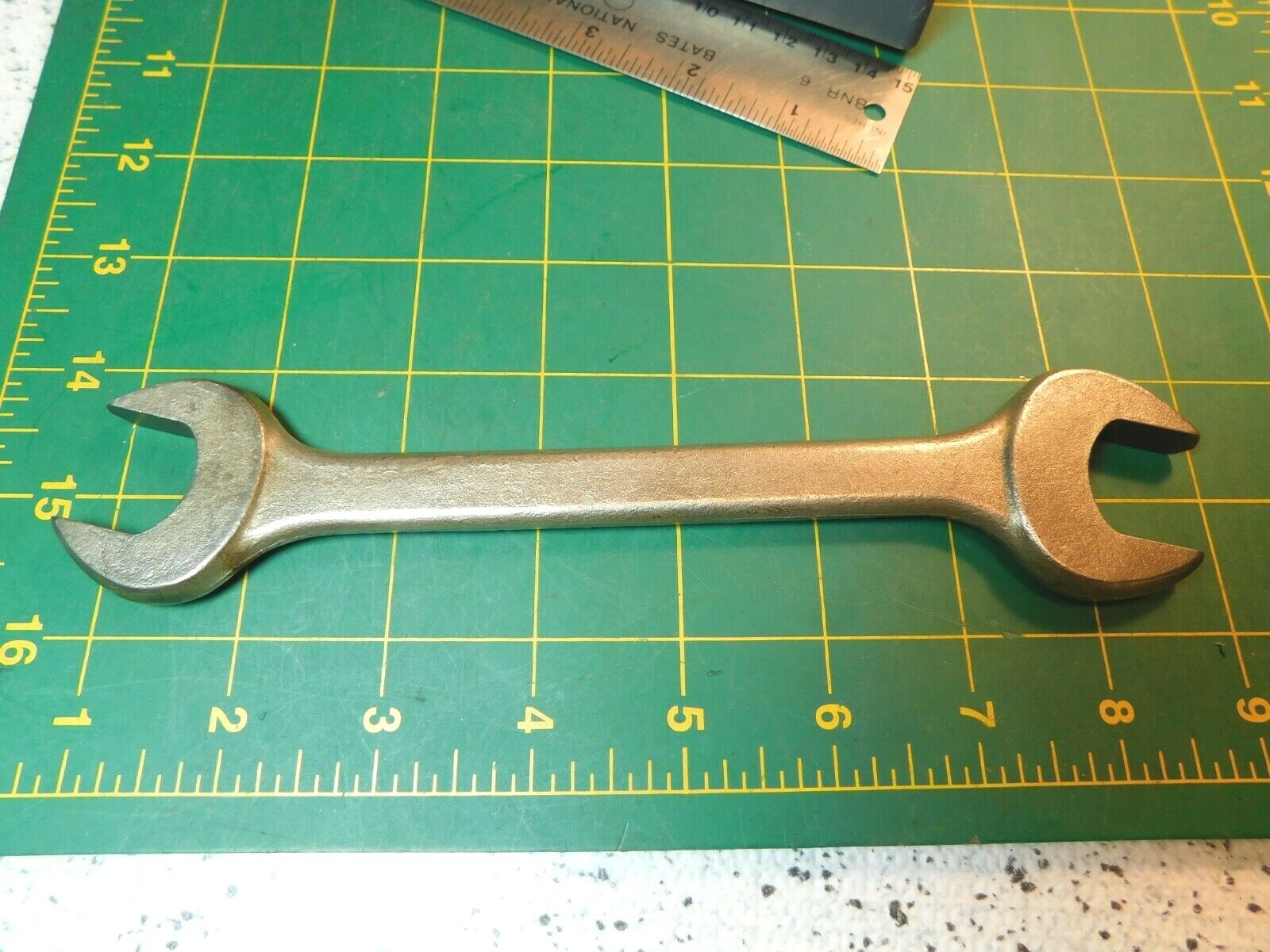 8″ Vintage 13/16″ & 7/8″ Very Nice unmarked Open End Wrench Star-Like Symbol