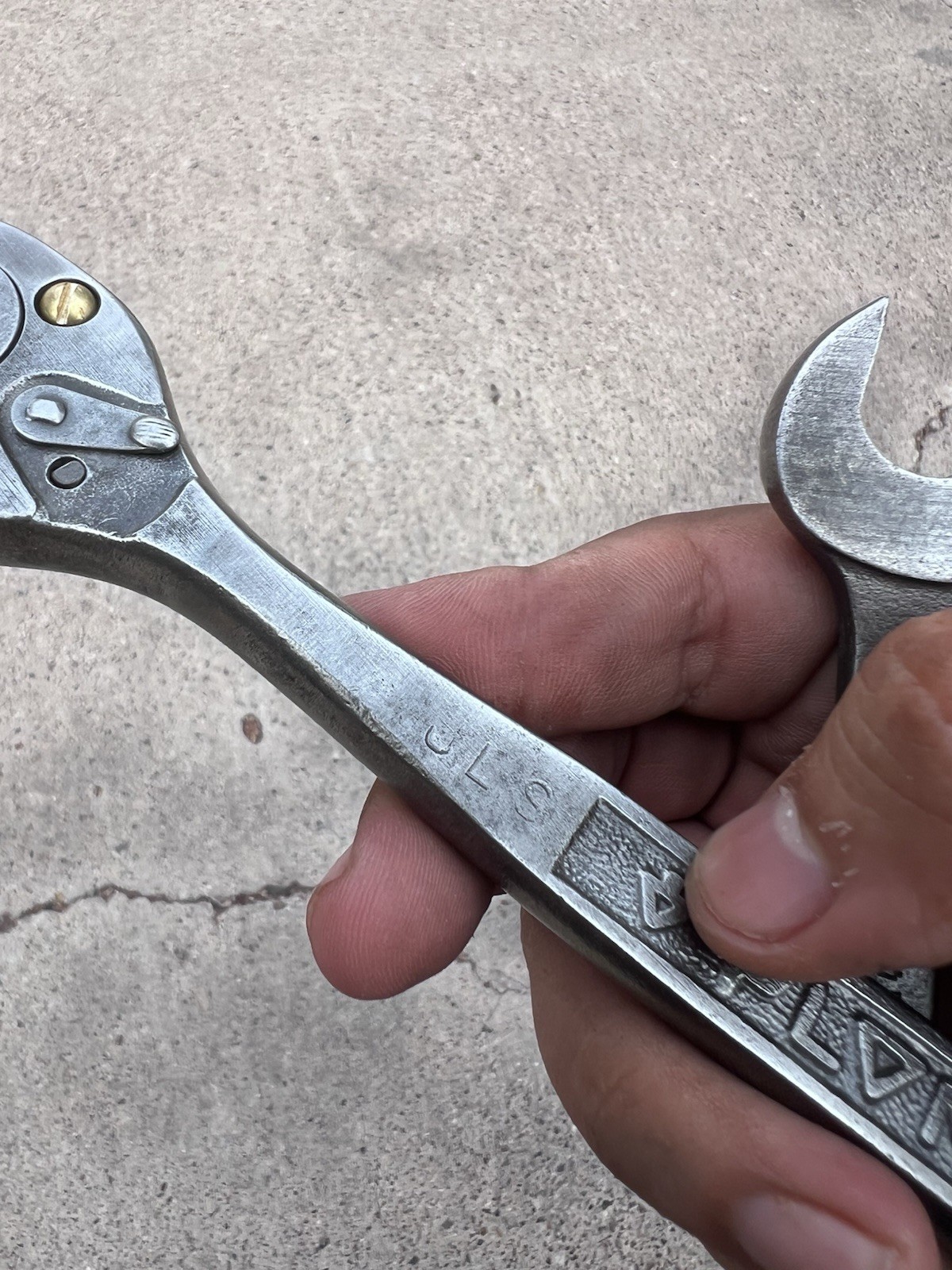 Vintage Plomb PLVMB 5249 3/8 Ratchet w/ Brass Screws & 1218 Open Ended Wrench