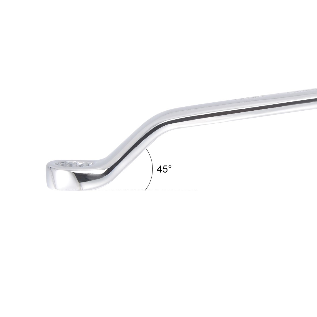 24mm x 27mm 12 Point Offset Double Box End Wrench Polished Finish