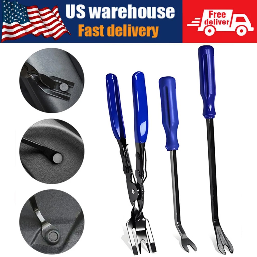 3PCS Auto Trim Clip Remover Tool Removal Pliers Fastener Door Panel Retainer Set