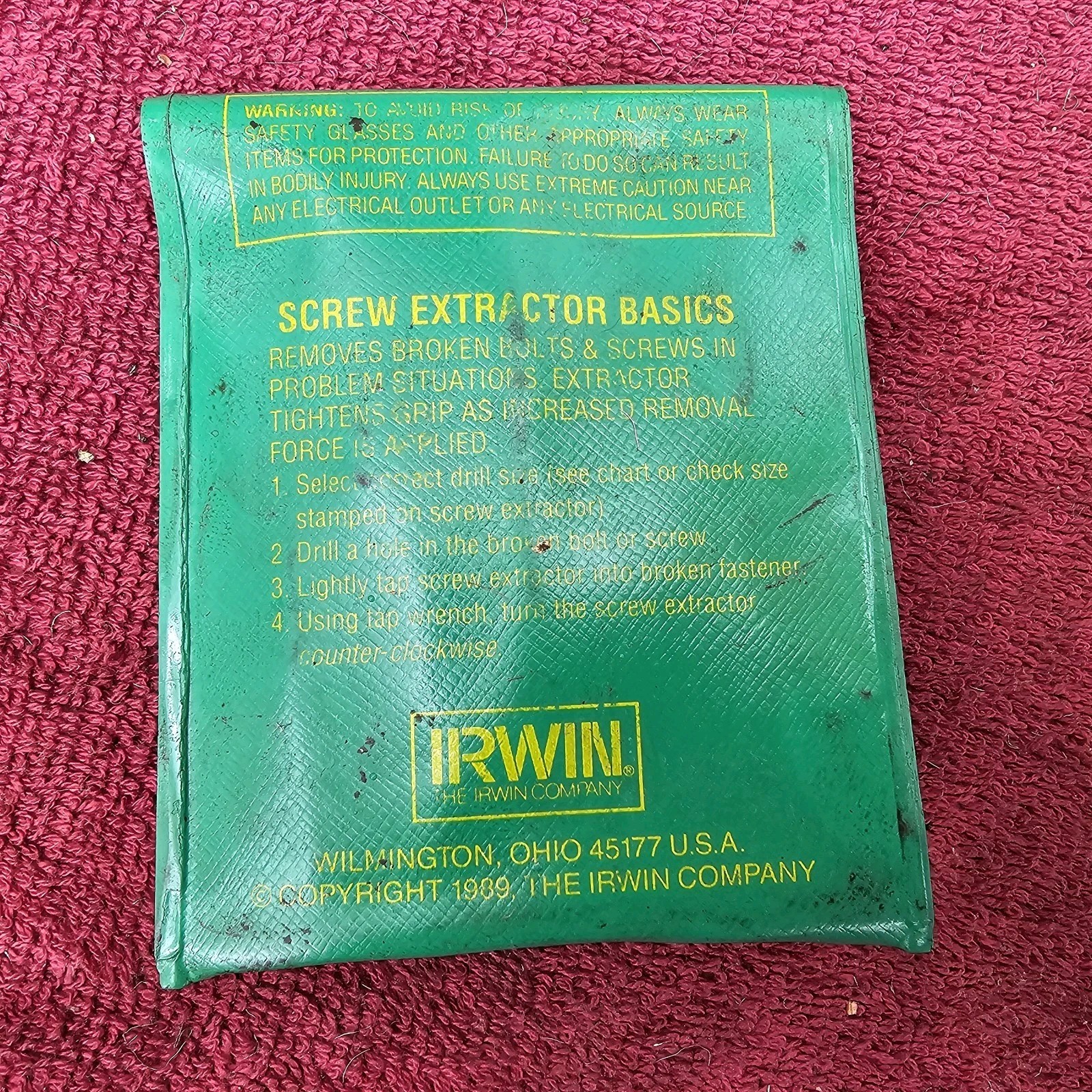 Irwin Hanson Extractor Set 5 Piece in Pouch 52435, #5 is not original