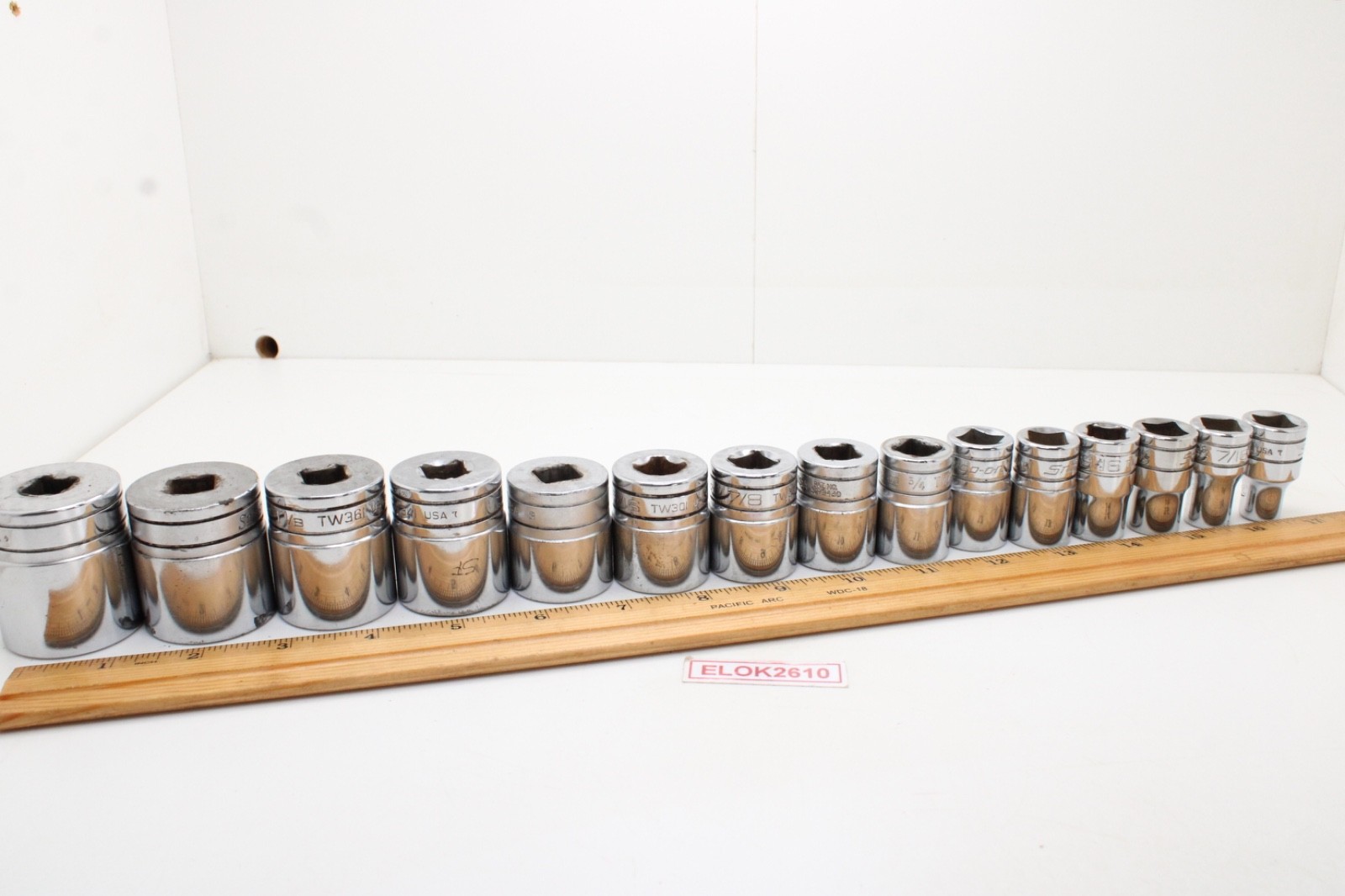 Snap On 315TWYA 3/8″-1-1/4″ 1/2″ Drive 6 Point SAE Chrome Standard Socket Set US