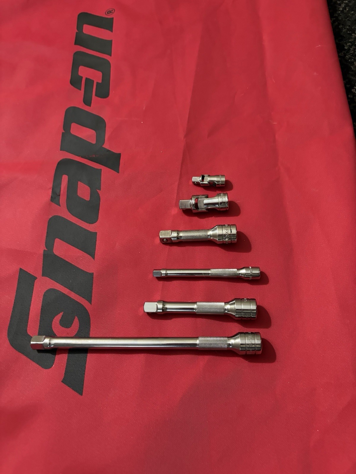 Snap On Compatible Set Of Extensions 3/8–1/4 Inch Different Sizes