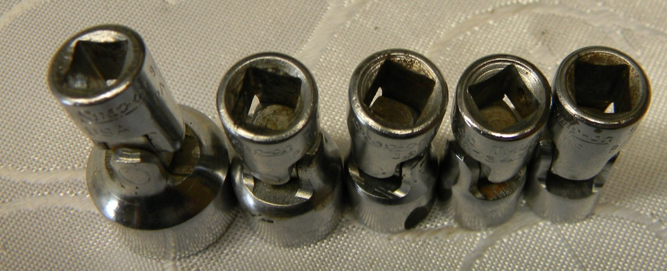 SNAP-ON 1/4″ DRIVE 5PC SAE 6PT SHALLOW UNIVERSAL SOCKET SET #106TMUSA