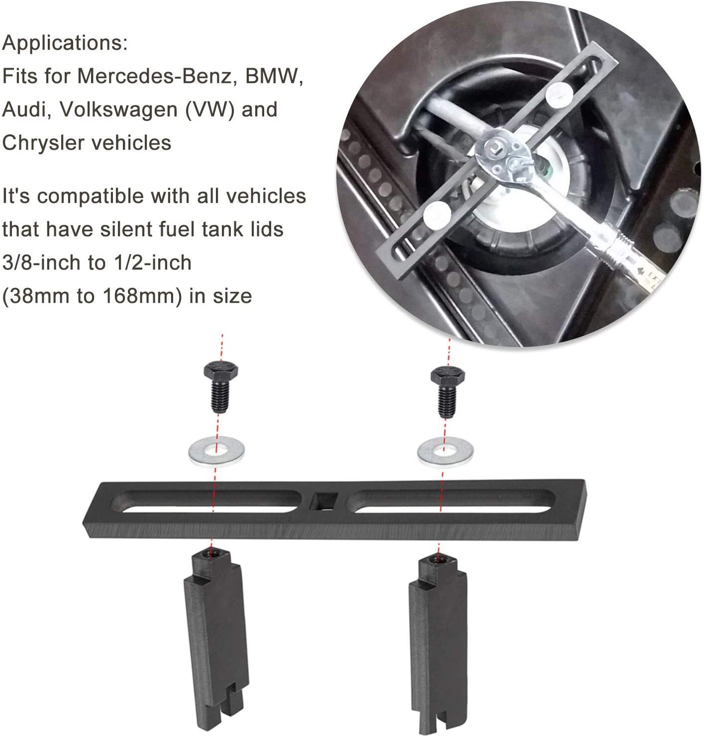 Universal Fuel Tank Lock Ring Tool Fuel Sender Tank Lid Remover for Ford Chrysle