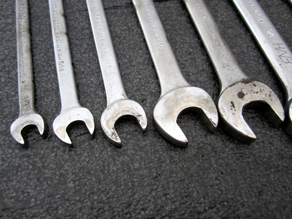Vintage Proto 10pc SAE Open End Wrench Made in USA