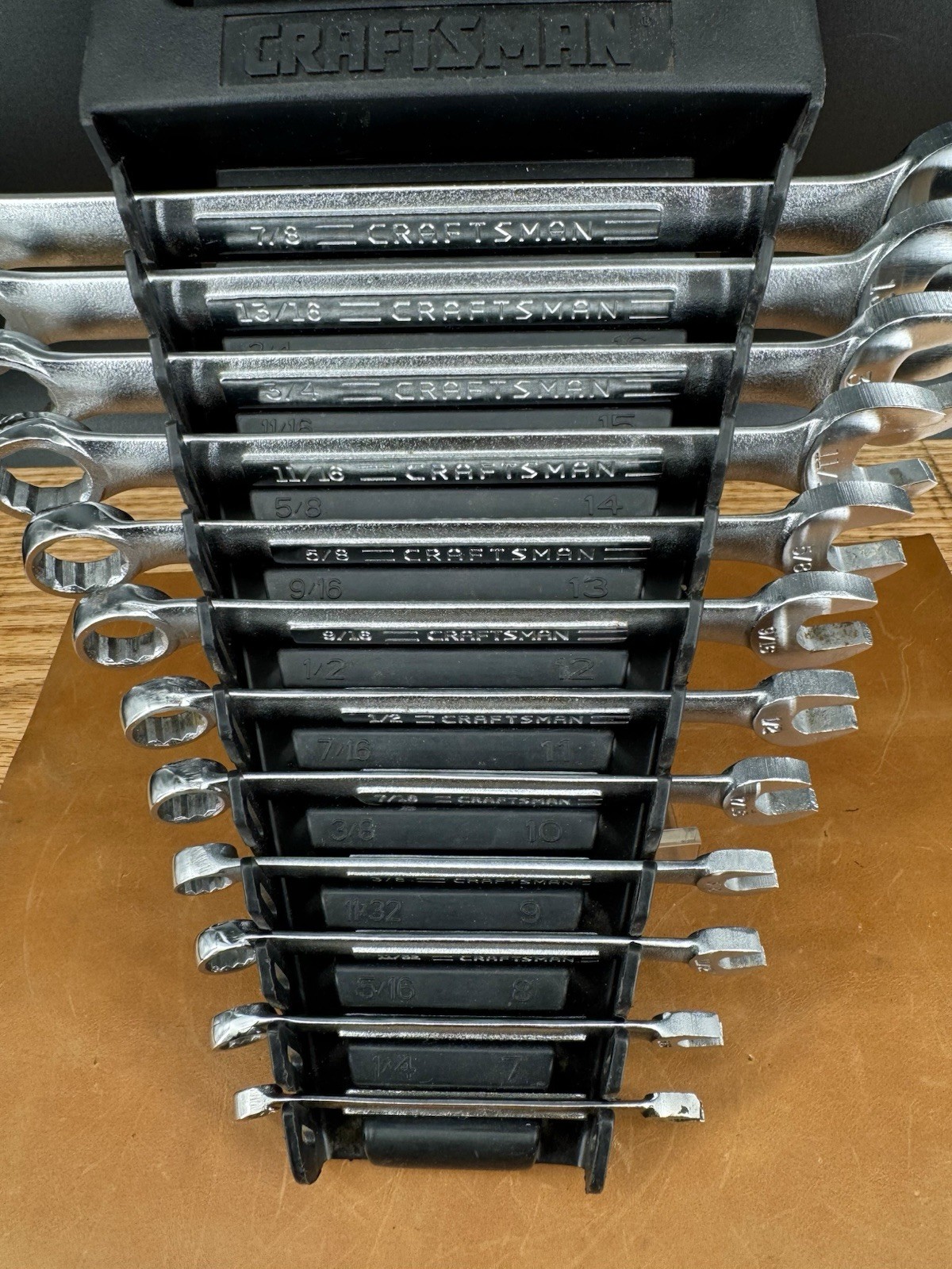Vintage Craftsman 12 piece SAE Wrench Set =VV=series In Holder, USA, Excellent!