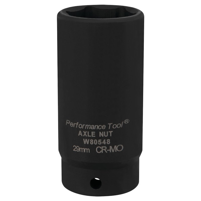 Performance Tool W80548 Socket; 1/2 Inch Drive; 29 Millimeter; Metric; Front Whe