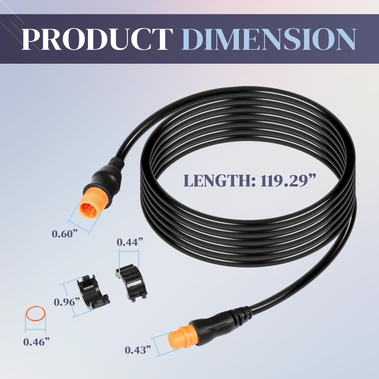 Transducer Extension Cable 12-Pin, for Garmin GPSMAP, Striker