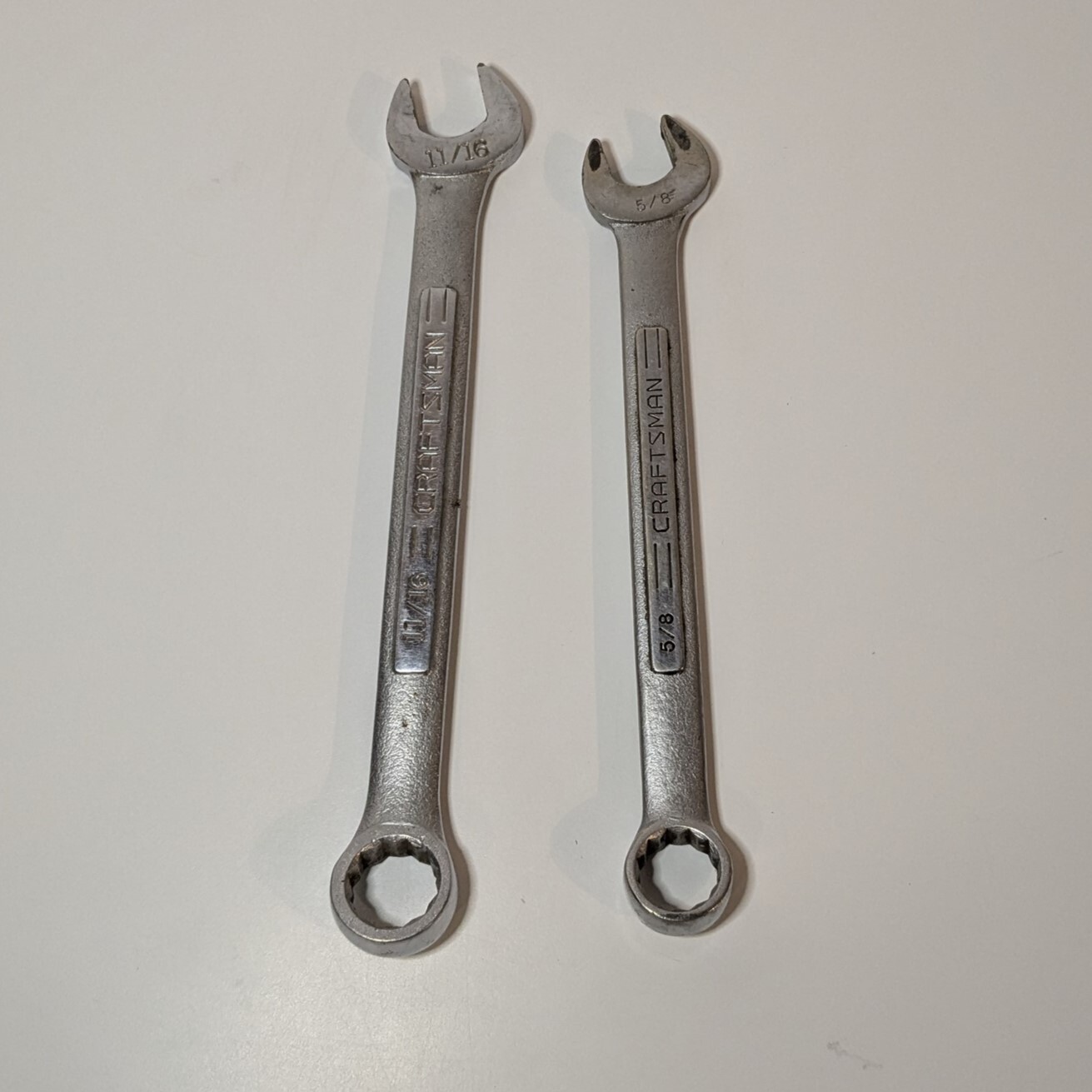 Lot of 7 Vintage Craftsman U.S.A. Wrenches, Various Size Hand Tools, Forged
