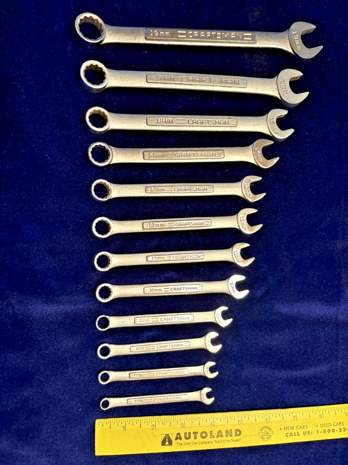 Vintage Craftsman Metric Wrench Set 12 Piece USA Sizes 6mm-19mm