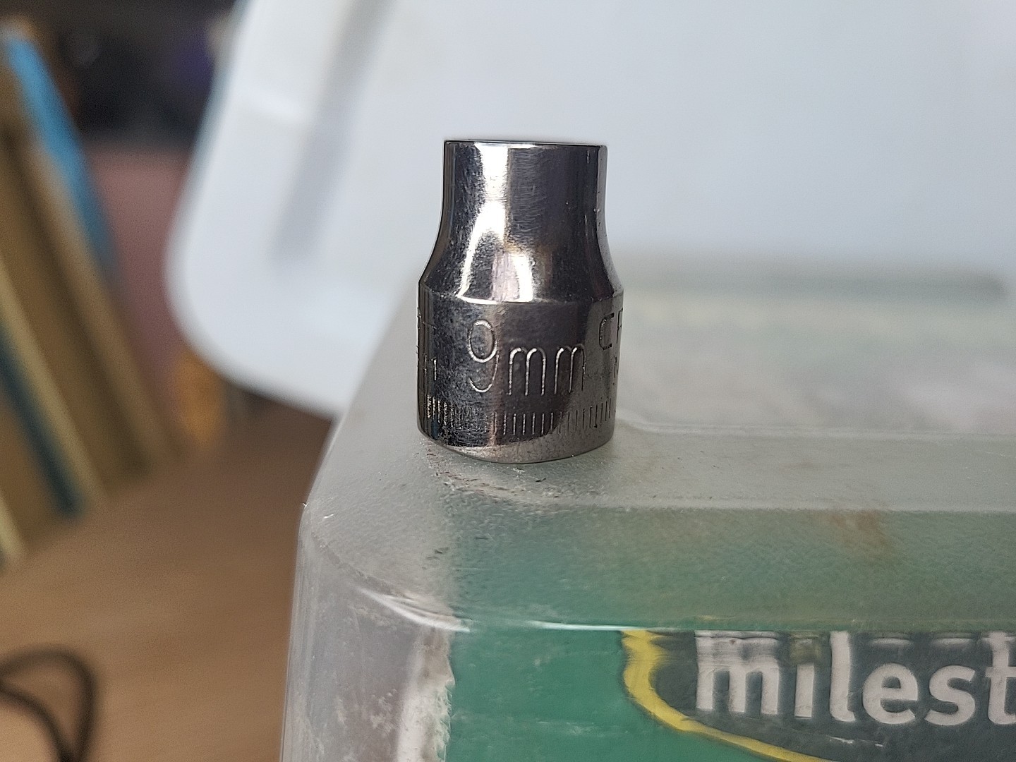 Vintage Craftsman 3/8″ Drive 9mm 6 Pt Shallow Socket Inverted G2 43541 USA