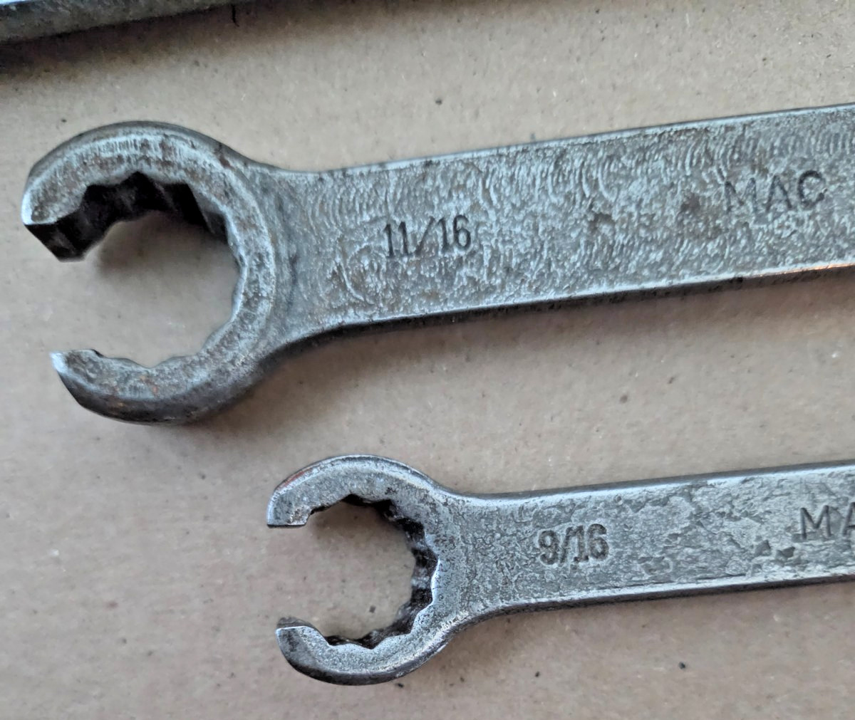 MAC TOOLS C14 C15 C16 1 1/16 -1 1/4 12 POINT OPEN WRENCH SET FLARE NUT OB 5 7 9
