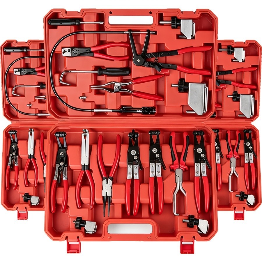 16-piece hose clamp set, long-handled hose clamp tool remover, suitable for wate