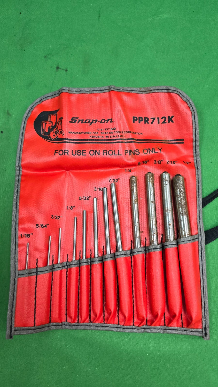 Snap-On PPR712K Roll Pin Punch Set COMPLETE SET (E7)