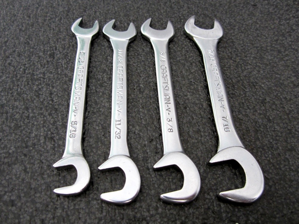Vintage Craftsman 8pc SAE Ignition Open End Wrench Set 4306 Made in USA