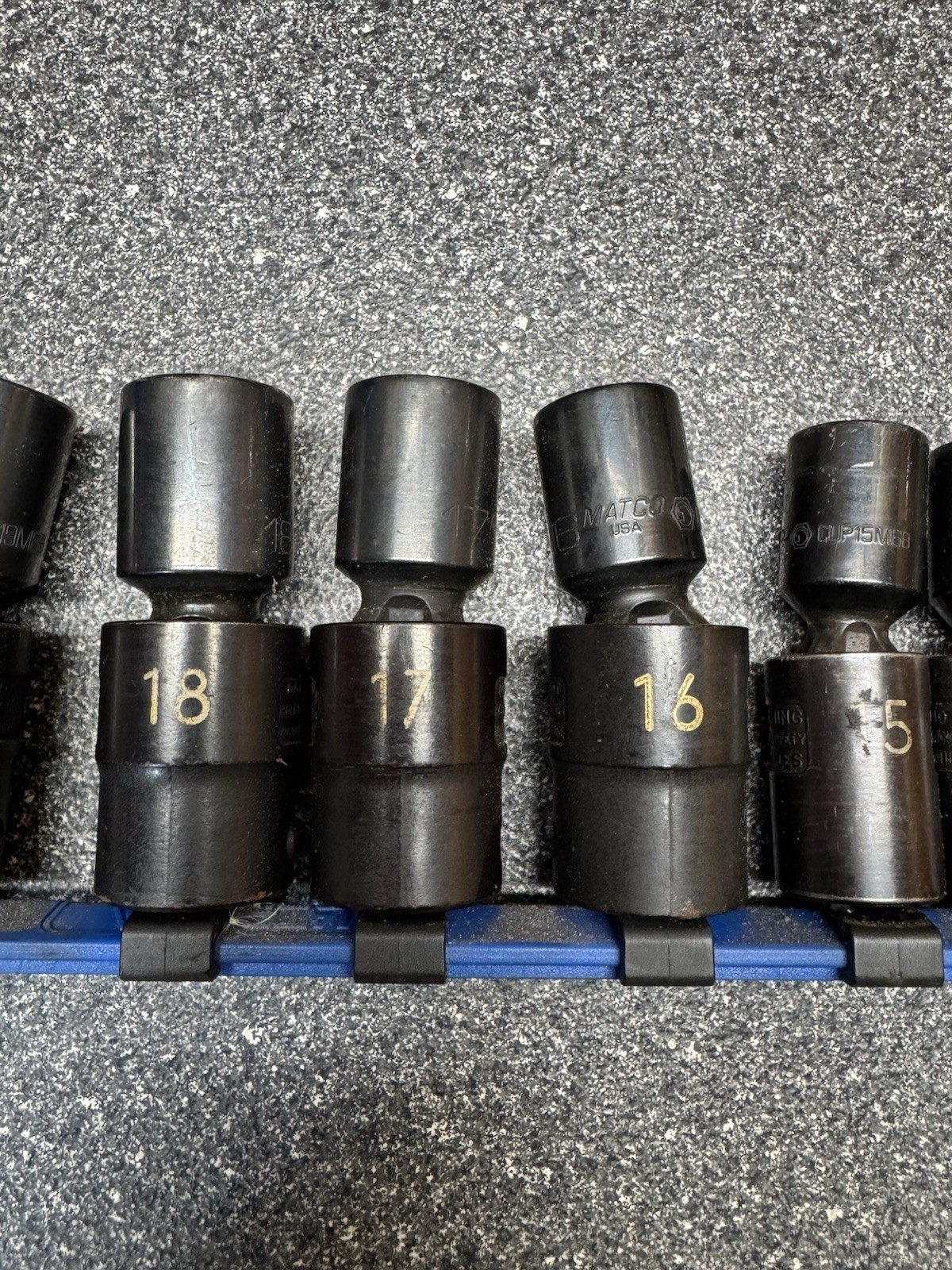 Cornwell BLUEPOWER 10pc Metric 1/2″ Drive Swivel Impact Socket Set (13-24mm) USA