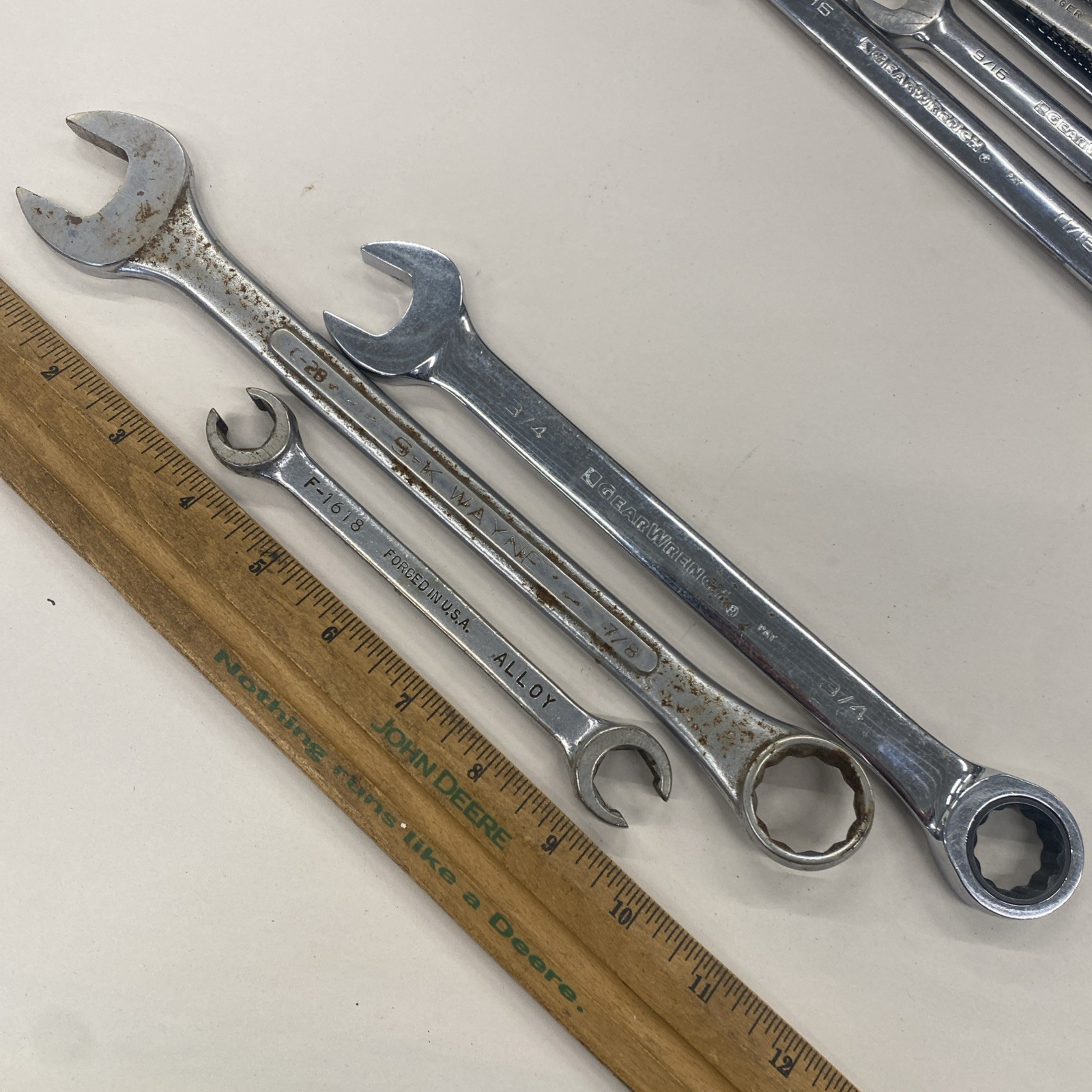 VINTAGE S-K, SK, GearWrench Mac etc. Wrenches/Ratchet Lot of 12, USED READ M0402