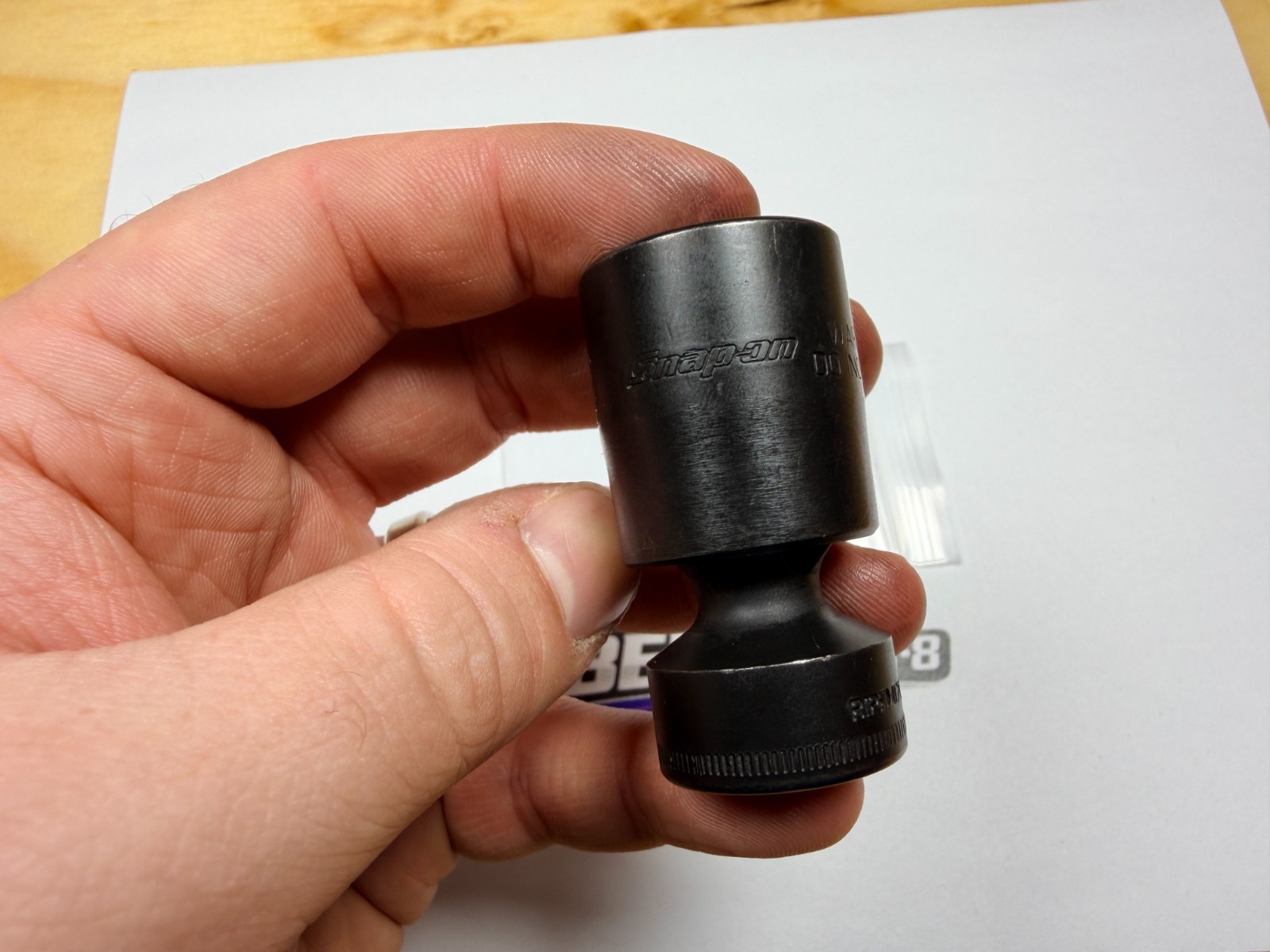 Snap-On Tools NEW 3/8″ Drive 17mm 6pt Low Profile Impact Swivel Socket RIPFM17C