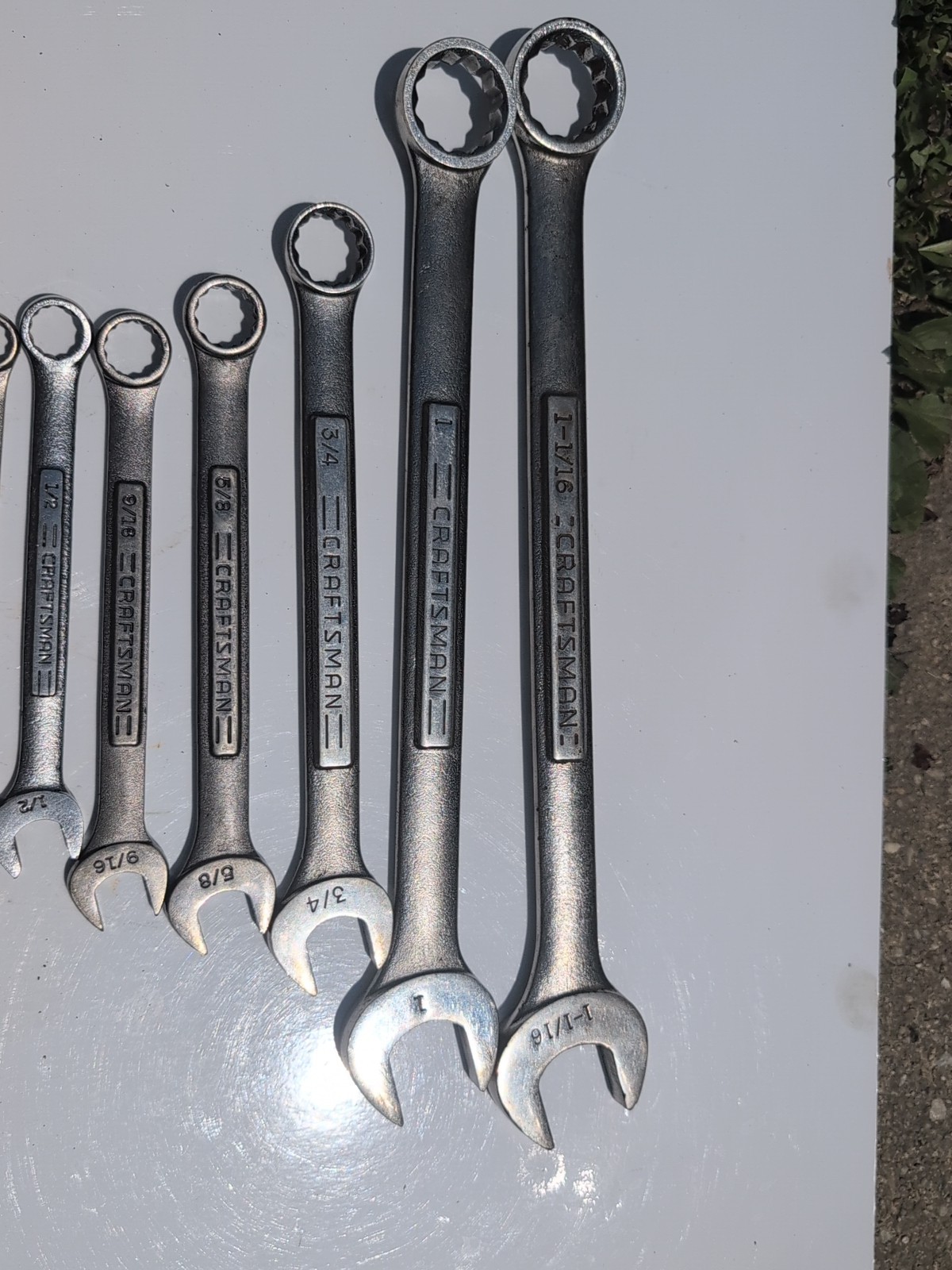 Lot Of 8 Vtg USA Craftsman combination wrenches VA series 3/8” to 1-1/16” nice!
